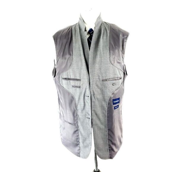 Paul Fredrick Super 120s Wool 2 Button Blazer 42L Or Slim Fit 44L Gray - Picture 9 of 10
